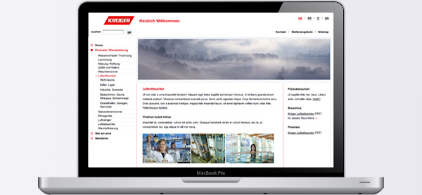 Corporate Website - krueger.ch